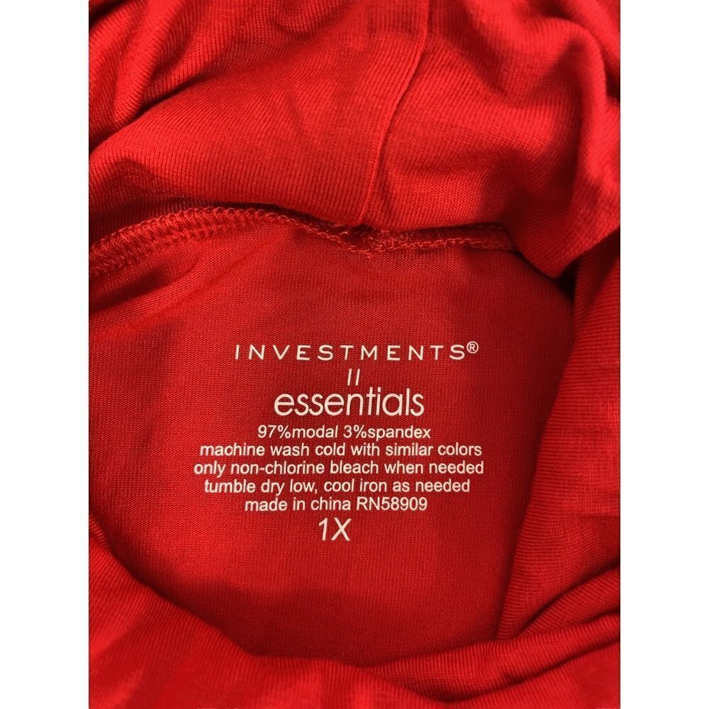 Investments II Decadent Red Turtle Neck Top - Picture 3 of 6